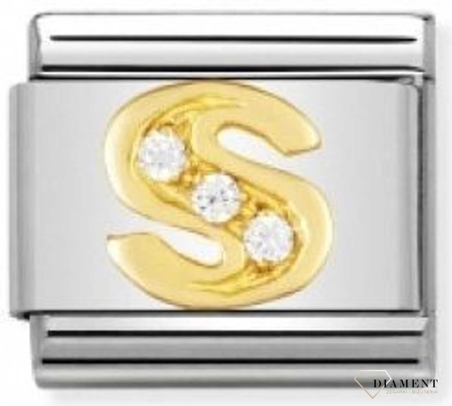 Nomination - Link 18K zawieszka złoto 'Litera S z cyrkoniami' 030301 19 biżuteria nomination nomination zawieszki nomination baza.jpg